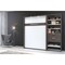 Bestar Cielo Full Murphy Bed and Shelving Unit with Drawers (89W), Bark Grey & White 80892-47 - alternate 5